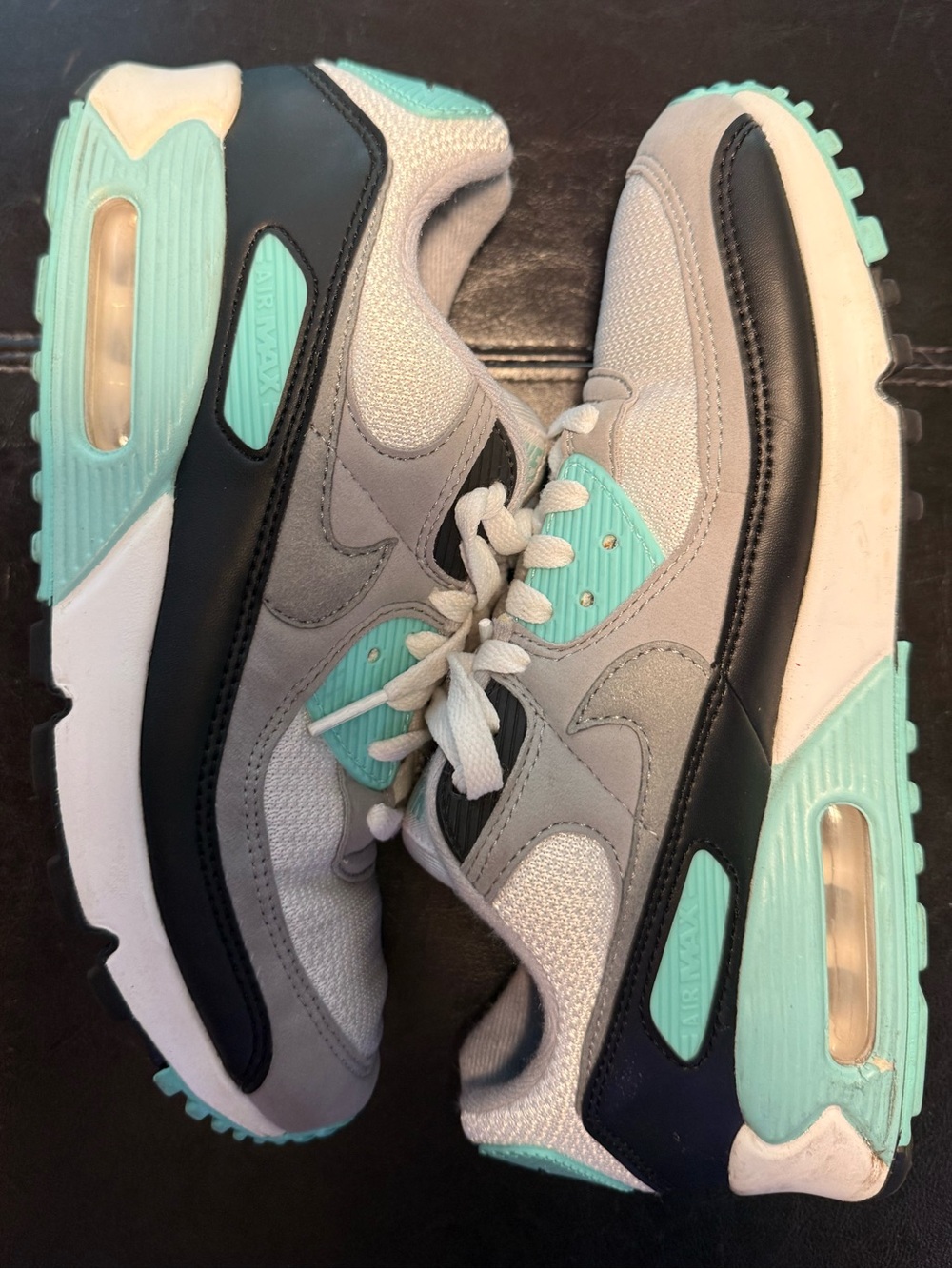 Nike Women's Air Max Sneakers in Gray, Black & Aqua Size 8.5